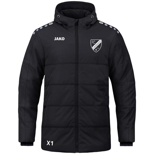 JAKO FC Lauterach Coachjacke One mit Kapuze - black 7120