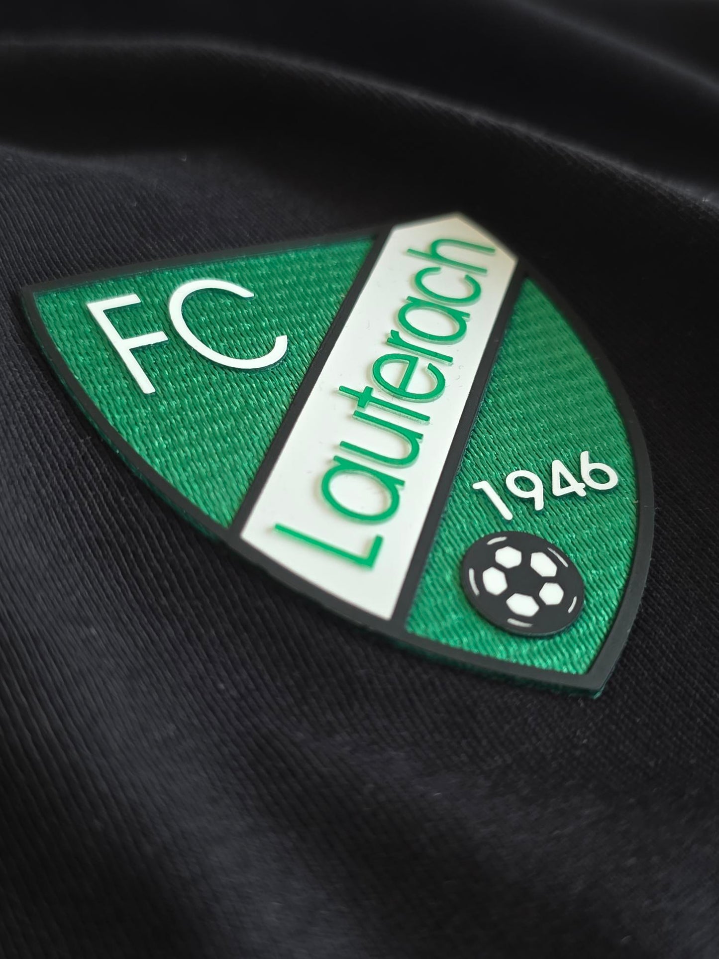 NEU!! FC Lauterach Wappen 3D Patch Hoodie - black