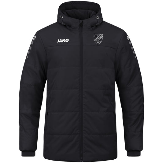 JAKO FC Lauterach Coachjacke Team mit Kapuze - black 7103